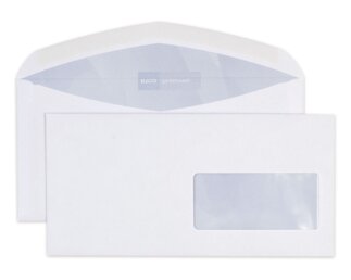 Couvert Premium C5/6 mit Fenster rechts, gummiert  Couverts