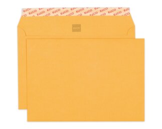 Couvert Gelb Bank C5 ohne Fenster mit Haftklebeverschluss Couverts