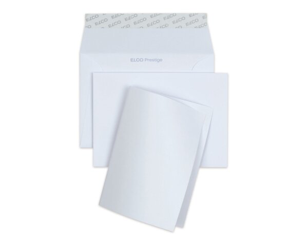 Couvert-Set Prestige A6 & C6 weiss, Haftklebeverschluss  Couverts ohne Fenster, Couverts, Couverts mit Premium­papier, Elco Couvert-Marken, Prestige, Blöcke, Hefte & Papier, Schreibkarten