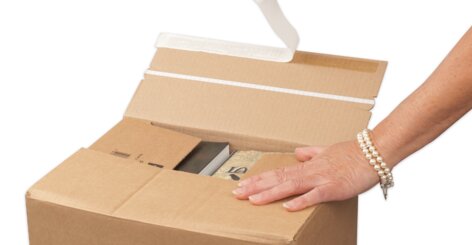 Darstellung der unterschiedlich faltbaren Kartons