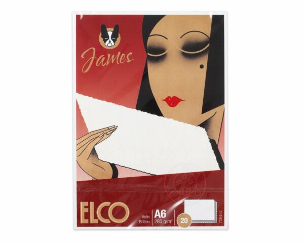 Schreibkarte James Velin weiss A6 280g/m²  Schreibkarten, Blöcke, Hefte & Papier