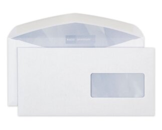 Couvert Premium C5/6 mit Fenster rechts, gummiert  Couverts