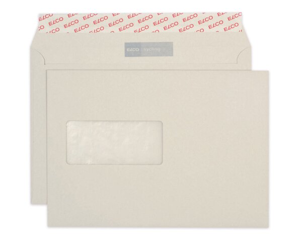 Couvert sycling C5 mit Fenster links, haftklebend  Nachhaltige Couverts, Couverts, Couverts mit Fenster, Elco Couvert-Marken, Sycling