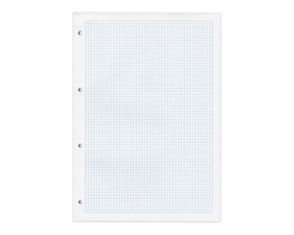 Ringbuchblock A4, 80 Blatt, 4mm kariert mit Rand, gelocht  Ringbuch­einlagen und -Blöcke, Blöcke, Hefte & Papier