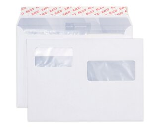 Couvert Premium C5 mit zwei Fenstern, haftklebend  Couverts
