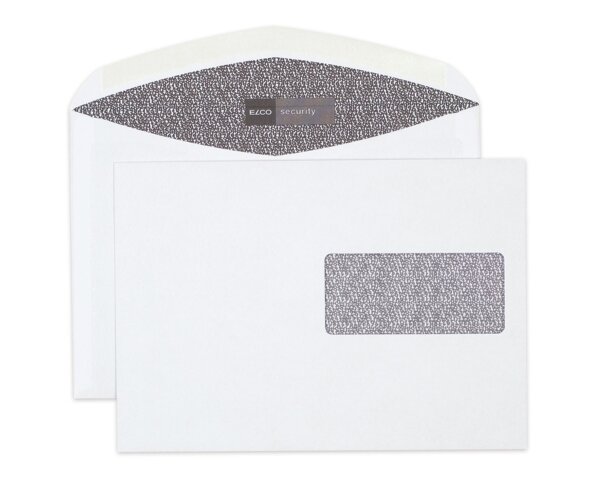 Couvert security C5 mit Fenster rechts, nassklebend  Couverts Sicherheits­papier, Couverts, Couverts mit Fenster, Elco Couvert-Marken, Security