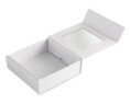 Magnetic Geschenkbox mit Fenster, Recyclingkarton, weiss Edle Karton- und Geschenk­boxen, Papiertaschen & Boxen