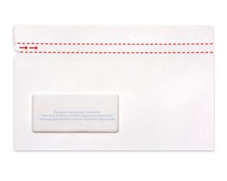 Quick Vitro Papier C5/6 , ohne Aufdruck, Fenster links Couverts