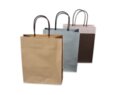 Papiertragetasche braun-silber Tragetaschen color, Papiertaschen & Boxen