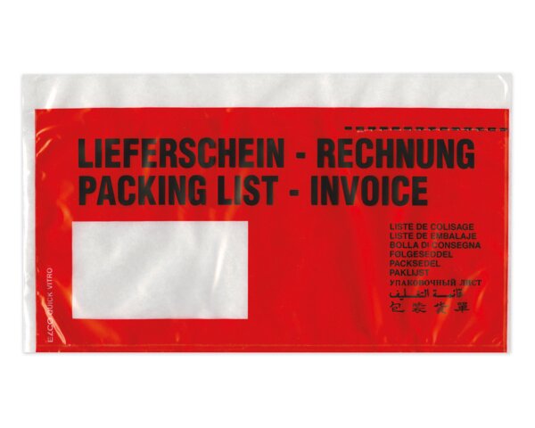 Quick Vitro C6/5 DL Dokumententasche rot "LS-Rechnung"  Dokumenten­taschen, Couverts, Elco Couvert-Marken, Quick Vitro, Verpackung & Versand