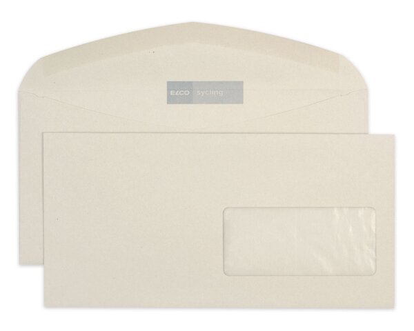 Couvert sycling C5/6 mit Fenster rechts, nassklebend  Nachhaltige Couverts, Couverts, Couverts mit Fenster, Elco Couvert-Marken, Sycling