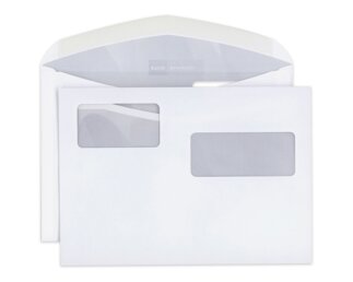 Couvert Premium C5 mit zwei Fenstern und Nassklebeverschluss  Couverts