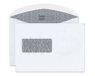 Couvert security C5 mit Fenster links, nassklebend Couverts