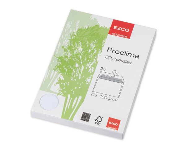 Couvert Proclima C5 ohne Fenster, Haftklebeverschluss Nachhaltige Couverts, Couverts, Couverts ohne Fenster, Elco Couvert-Marken, Proclima