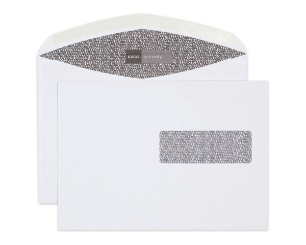 Couvert security C5 mit Fenster rechts, nassklebend  Couverts Sicherheits­papier, Couverts, Couverts mit Fenster, Elco Couvert-Marken, Security