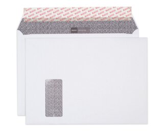 Couvert security C4 mit Fenster links, haftklebend  Couverts