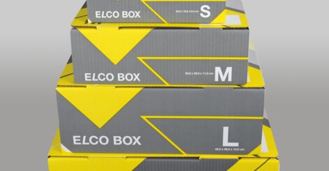 Darstellung der unterschiedlichen Versandboxen mit Steckverschluss