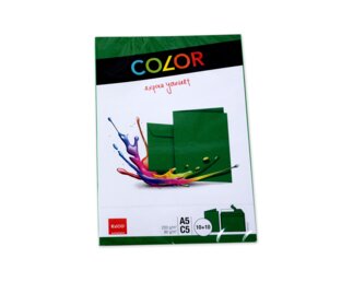 Couvert-Set Color A5 & C5 grün, Haftklebeverschluss Couverts