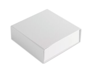 Magnetische Geschenkbox, weiss, Recyclingkarton, 115x15x5 Papiertaschen & Boxen