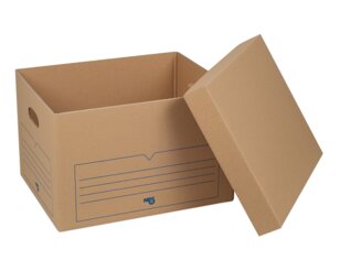 Archiv Ablagebox mit Deckel, braun, 50 Stk.  Archiv-Ablageboxen, Ordnen & Archivieren