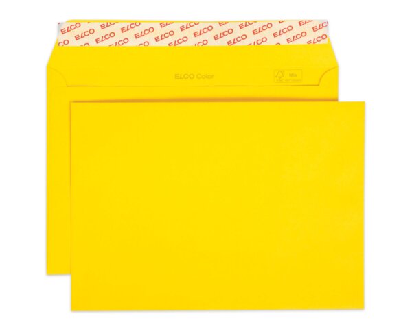 Couvert Color C5 goldgelb ohne Fenster, haftklebend  Farbige Couverts, Couverts, Couverts ohne Fenster, Elco Couvert-Marken, Color