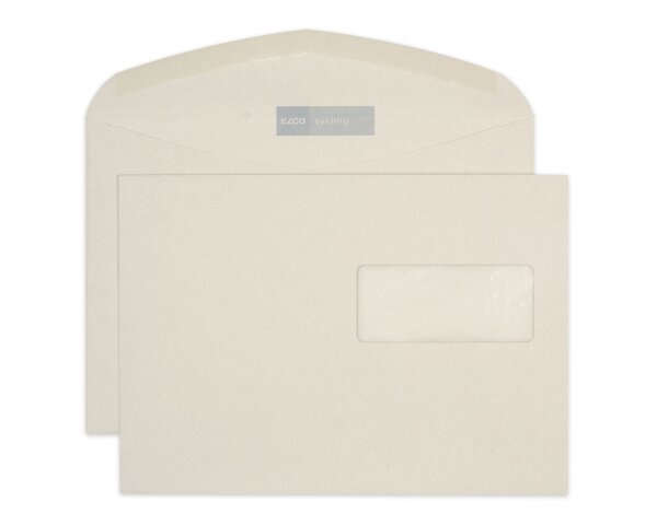 Couvert sycling C5, Fenster rechts, nassklebend  Nachhaltige Couverts, Couverts, Couverts mit Fenster, Elco Couvert-Marken, Sycling