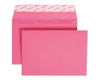Couvert Color C6 eosinrot ohne Fenster, haftklebend  Couverts