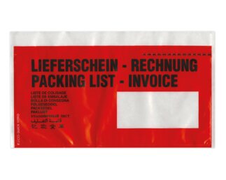 Quick Vitro C6/5 DL Dokumententasche rot "LS-Rechnung"  Couverts