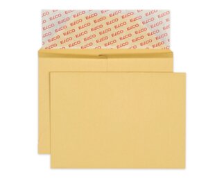 Wert-Couvert braun Kraft B6 ohne Fenster, haftklebend  Couverts