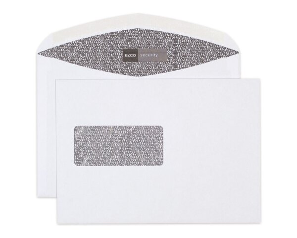 Couvert security C5 mit Fenster links, nassklebend  Couverts Sicherheits­papier, Couverts, Couverts mit Fenster, Elco Couvert-Marken, Security