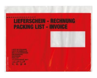 Quick Vitro C5 Dokumententasche roter Druck "LS-Rechnung"  Couverts