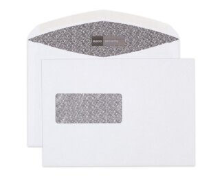 Couvert security C5 mit Fenster links, nassklebend  Couverts