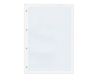 Ringbuchblock A4, 80 Blatt, 4mm kariert mit Rand, gelocht  Blöcke, Hefte & Papier