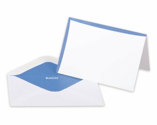 Couvert-Set Prestige A7 & C7 blau, Nassklebeverschluss  Couverts