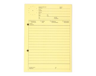 Telefonblock gelb mit Speziallineatur, 80 Blatt, recycling Blöcke, Hefte & Papier