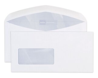 Couvert Premium C5/6 mit Fenster links, gummiert  Couverts