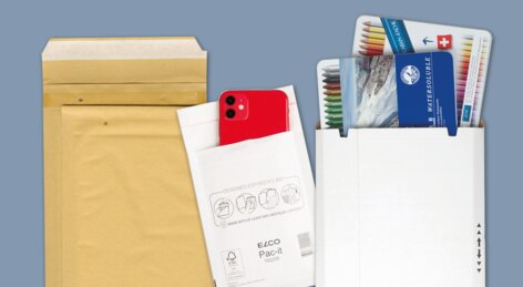 Darstellung verschiedener Versandtaschen