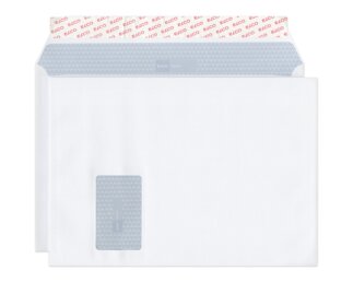 Laser-Couvert C4 mit Fenster links, Haftklebeverschluss Couverts
