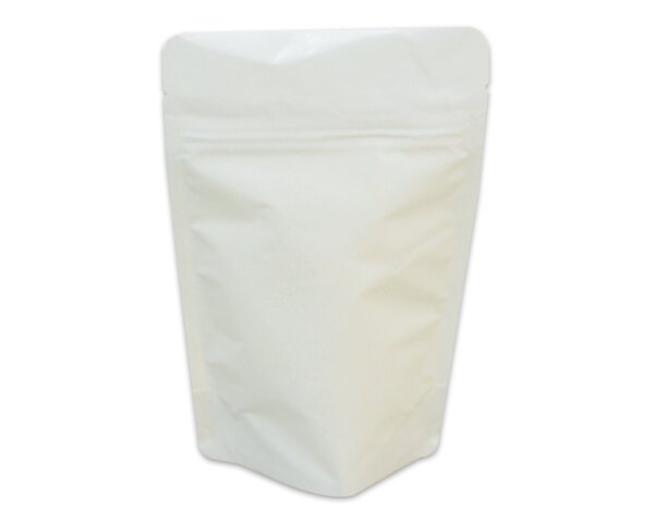 Standbodenbeutel weiss Kraft ohne Ventil Lebensmittelverpackungen, Standbodenbeutel