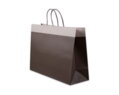 Papiertragetasche braun-silber Tragetaschen color, Papiertaschen & Boxen