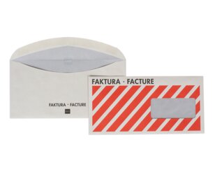 Faktura-Couvert C6 mit Fenster rechts, Nassklebeverschluss  Dokumenten­taschen, Couverts, Couverts mit Fenster, Spezialitäten, Verpackung & Versand