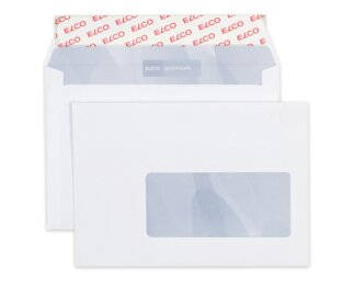 Couvert Premium C6 mit Fenster rechts, haftklebend  Couverts
